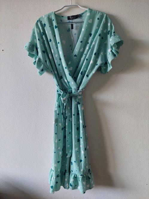 Te koop: Schattige Groene Jurk met Hartjes (maat S), Kleding | Dames, Jurken, Zo goed als nieuw, Groen, Ophalen of Verzenden