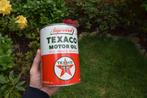 oude Amerikaanse Texaco olie blik 1950 USA antiek, Ophalen of Verzenden, Gebruikt, Reclamebord