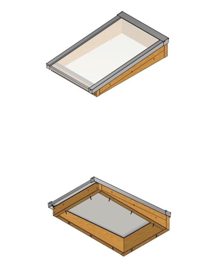 Daklicht Douglas 762mm breed x 1250mm diep incl gelaagd glas, Tuin en Terras, Palen, Balken en Planken, Palen, Minder dan 180 cm