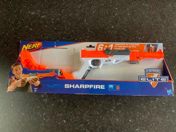 Nerf Sharpfire Elite met opzetstuk in doos. NIEUW, Kinderen en Baby's, Speelgoed | Buiten | Actiespeelgoed, Nieuw, Ophalen of Verzenden
