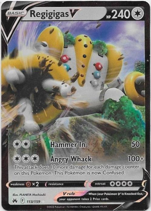 Crown Zenith,  Regigigas [v] 113/159, Hobby en Vrije tijd, Verzamelkaartspellen | Pokémon, Nieuw, Losse kaart, Verzenden