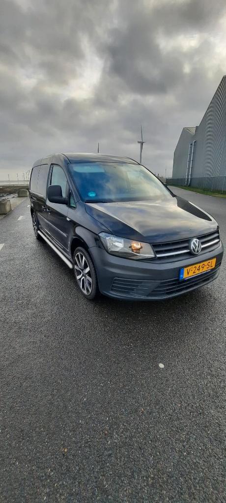 VW Caddy 2.0 TDI 180 PK | Maxi | 2018 | Zwart Metallic, Auto's, Bestelauto's, Particulier, ABS, Achteruitrijcamera, Airbags, Apple Carplay