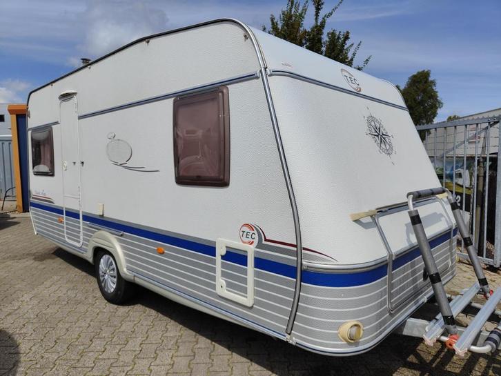 Tec Travelking 460TDF fransbed en rondzit, Caravans en Kamperen, Caravans, Bedrijf, 1000 - 1250 kg, Rondzit, T.E.C., Frans bed