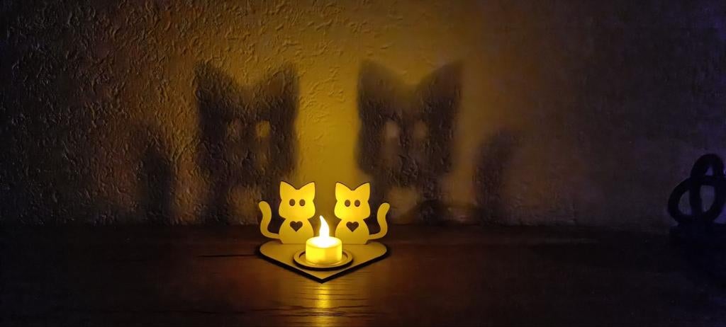 Houten decoratie kat en hond, Eén persoon, Cadeaubon