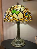 XL formaat glas in lood tafellamp art nouveau stijl, Baak, Ophalen of Verzenden, Minder dan 50 cm, Baak