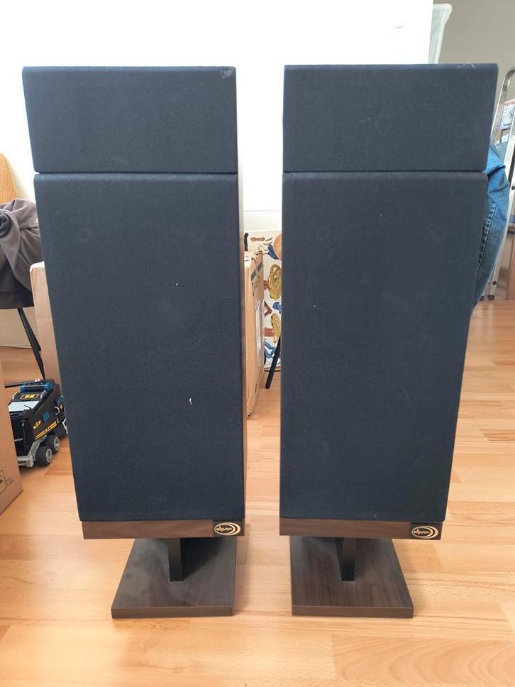 Elipson 1002 Speakers - Vintage Hifi, Audio, Tv en Foto, Luidsprekers, Gebruikt, Front, Rear of Stereo speakers, Overige merken