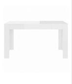 Witte Hoogglans Eettafel 140cm, Huis en Inrichting, Tafels | Eettafels, Ophalen, Kunststof, 100 tot 150 cm, Nieuw