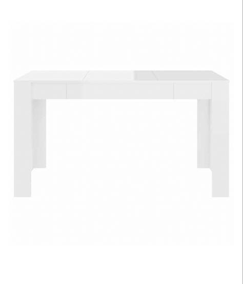 Witte Hoogglans Eettafel 140cm, Huis en Inrichting, Tafels | Eettafels, Nieuw, 100 tot 150 cm, Rechthoekig, Kunststof, Ophalen of Verzenden