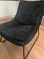 Fauteuil te koop! Velvet-Antraciet, Huis en Inrichting, Stoelen, Modern, Stof, Zo goed als nieuw, Eén