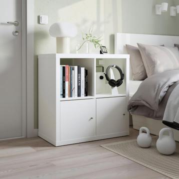 Witte KALLAX Kast Deurindeling 2 deuren expedit wit 4 vakken beschikbaar voor biedingen