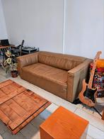 Bank-Leder-Design-, Ophalen of Verzenden, Zo goed als nieuw, 75 tot 100 cm