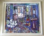 Frans binnenhuis interieur '91 - Jelle Hoogstra 1924-2003, Antiek en Kunst, Ophalen of Verzenden