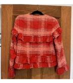 Zara Rood Geruit Freyed Zoom Gingham Blazer Jas Jack vest M, Maat 38/40 (M), Ophalen of Verzenden, Zo goed als nieuw, H