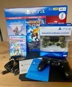 Playstation 4 incl. 2 controllers en 3 spellen, Spelcomputers en Games, Ophalen, Met 2 controllers, Zo goed als nieuw, Slim