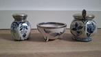 Setje van 3 delfts blauwe items, Ophalen of Verzenden