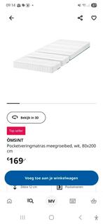 ÖMSINT Pocketveringmatras 80x200 meegroeibed, Ophalen, Zo goed als nieuw, Eenpersoons, 80 cm