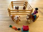 Schleich Shetland pony’s met omheining en bijbehoren, Ophalen of Verzenden, Gebruikt, Paard, Beeldje of Figuurtje