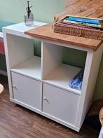 Ikea Kallax kast met deurtjes en snijplank (wit), Ophalen, Gebruikt