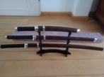 Samurai zwaarden 3 x met houder, Zwaarden, Ophalen of Verzenden, Zo goed als nieuw