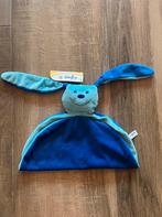 Difrax konijn knuffeldoekje doekje blauw, Ophalen of Verzenden, Nieuw, Konijn