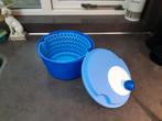 Tupperware sla slinger / centrifuge blauw, Huis en Inrichting, Keuken | Tupperware, Ophalen of Verzenden, Gebruikt, Blauw, Schaal