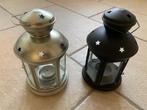 Ikea lantaarntjes zwart en zilver grijs 20x12 cm, Huis en Inrichting, Woonaccessoires | Kandelaars en Kaarsen, Ophalen of Verzenden