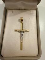Goud 14K kruis hanger, Ophalen of Verzenden, Zo goed als nieuw, Goud, Kruis of Symbool