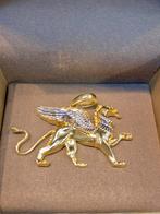 14k Gouden Paard Kettinghanger, Nieuw, Ophalen of Verzenden, Met edelsteen, Goud