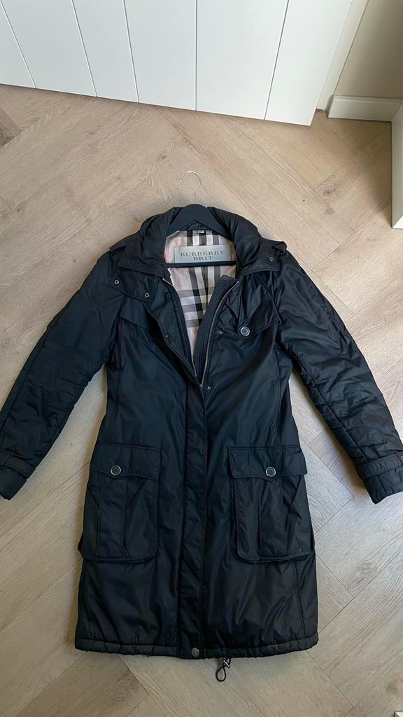 Burberry Brit Trenchcoat Jas Zwart UK 10, Kleding | Dames, Jassen | Winter, Gedragen, Maat 36 (S), Zwart, Ophalen of Verzenden