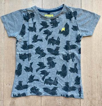 Stoer grijs t-shirt met dierenprint, maat 122, Mitch beschikbaar voor biedingen