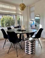 Woood Rhonda Eettafel zwart diameter 150 cm, Ophalen, Gebruikt, Vijf personen of meer, 100 tot 150 cm