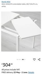Uittrekbare (eet)tafel zgan, Vängsta Ikea, Ophalen, 50 tot 100 cm, Zo goed als nieuw, Vier personen