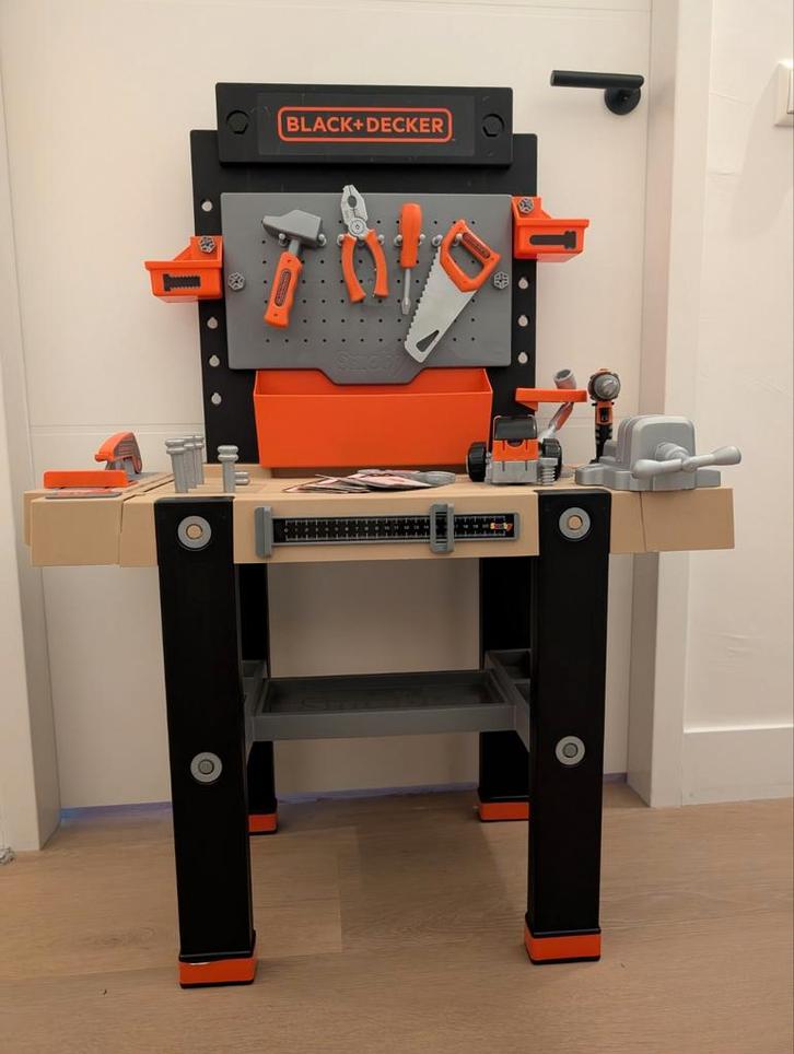 Smoby Black & Decker Bricolo Werkbank Kind Speelgoedwerkbank, Kinderen en Baby's, Speelgoed | Overig, Gebruikt, Jongen of Meisje