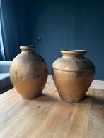 Prachtige gouden aardewerk sierpotten 2, Ophalen, Overige kleuren, Aardewerk of Porselein, Zo goed als nieuw
