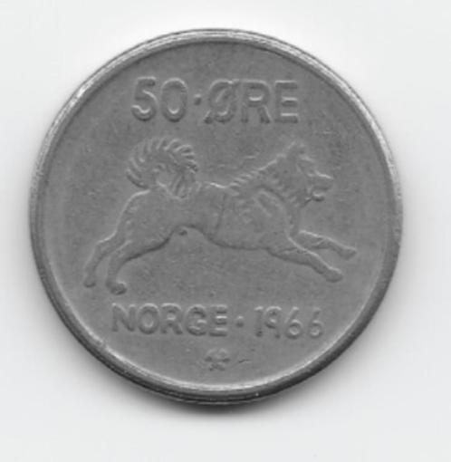 Noorwegen 50 øre 1966 KM# 408, Postzegels en Munten, Munten | Europa | Niet-Euromunten, Losse munt, Overige landen, Verzenden