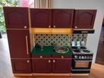 Barbie Fleur keuken en tafel met stoelen., Verzamelen, Poppenhuizen en Toebehoren, Ophalen of Verzenden, Gebruikt
