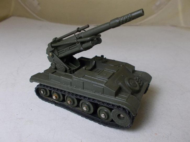 1970 Dinky Toys 813 CANON DE 155 AUTOMOTEUR +RUPSBANDEN Igst, Hobby en Vrije tijd, Modelauto's | 1:43, Zo goed als nieuw, Overige typen