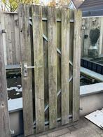 Houten Schuttingpoorten  met Stalen Frame 2 stuks, Tuin en Terras, Tuinpoorten, Gebruikt, 100 tot 150 cm, Ophalen of Verzenden