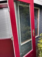 Dubbele Deur - Buitendeur met Glas, Doe-het-zelf en Verbouw, Deuren en Horren, Ophalen, Gebruikt, 120 cm of meer, 200 tot 215 cm