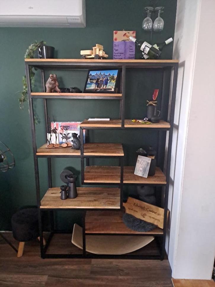 Mooie mango houten vakkenkast, Huis en Inrichting, Kasten | Overige, Zo goed als nieuw, Ophalen