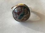 Design zilveren ring Jaspis, Verzenden, Zo goed als nieuw, 17 tot 18, Met edelsteen