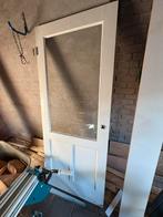 Oude paneeldeur met glas 201x83cm, Ophalen, Binnendeur, 200 tot 215 cm, Glas