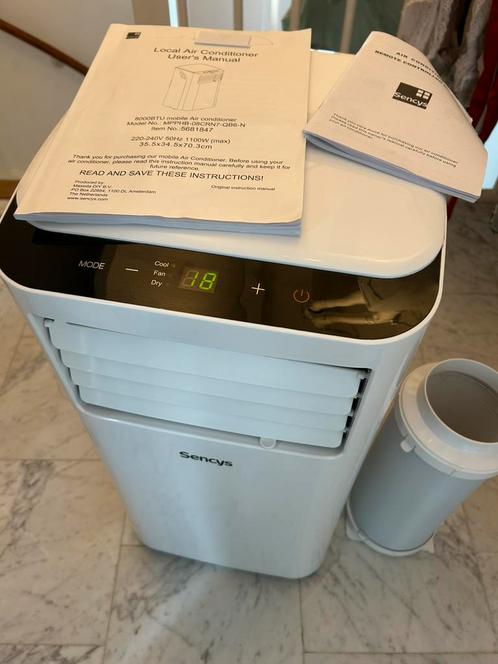 Mobile airco Sencys energie label A wit, Witgoed en Apparatuur, Airco's, Zo goed als nieuw, Ophalen