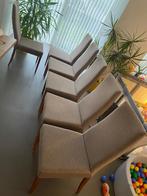 6 eetkamerstoelen, 6 stoelen, 6 wood chairs, Huis en Inrichting, Ophalen, Hout, Gebruikt, Bruin