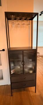 Wijnkast / Drankkast By-Boo Ventana, Ophalen, 50 tot 100 cm, Zo goed als nieuw, Metaal