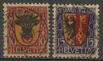 Zwitserland No. 143 en 144 O. ADV. no.11 T, Postzegels en Munten, Postzegels | Europa | Zwitserland, Verzenden, Gestempeld