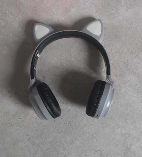 Koptelefoon met oortjes & verlichting ZGAN, Computers en Software, Headsets, Zo goed als nieuw, Over-ear, Draadloos, Ophalen of Verzenden