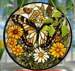 Raamhanger Vlinder groot met bloemen, Ophalen of Verzenden, Nieuw