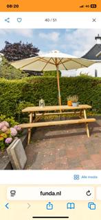 Houten Picknicktafel 180x70cm, Tuin en Terras, Picknicktafels, Ophalen, Gebruikt, Rechthoekig, Hout