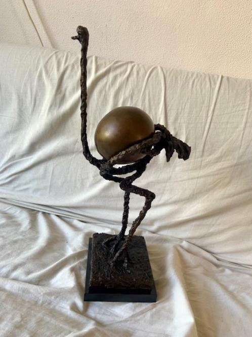Bronzen Beeld Struisvogel Giacometti Gesigneerd Nummer, Antiek en Kunst, Kunst | Beelden en Houtsnijwerken, Ophalen of Verzenden